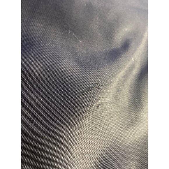 Men CLENCH JEANS Bomber Jacket L Black Orange Nylon Front Zipper  Pocket Ribbed - Picture 13 of 13